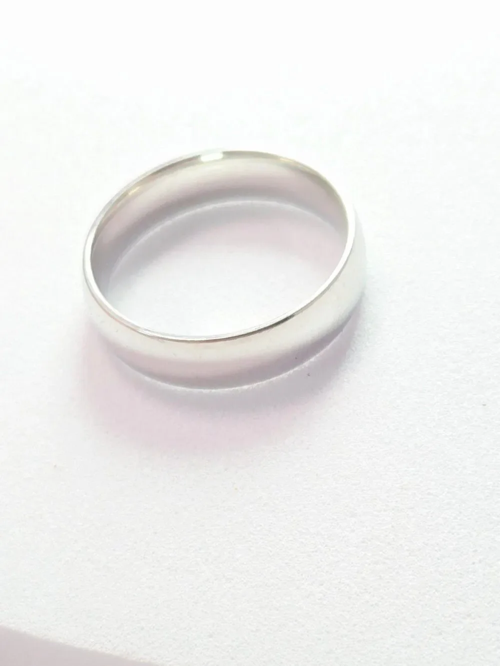 Titanium Steel Ring Size 11 Silver Dome 6mm Comfort Wedding Band Classic Clean
